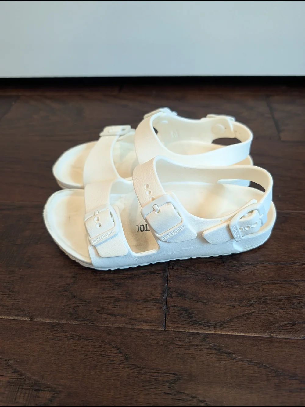 BIRKENSTOCK Kids' White Two-Strap Sandals Size 13